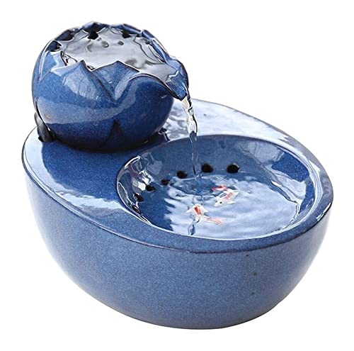 Haustierbrunnen Automatische Zirkulation Katze Wasserspender Haustier Brunnen Tragbarer Wassertank Trinker Haustier Wasserspender (Farbe: Schwarz) von P9IDEDFH