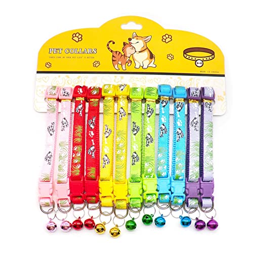 Haustierfliege, 12 Stück, Hundehalsband mit Glöckchen, zart, Sicherheit, lässig, Nylon, für Hunde und Katzen, Umhängeband, Camouflage, verstellbar, Haustier-Hundezubehör (Farbe: wie abgebildet 6) (wie Haustierfliege, 12 Stück, Hundehalsband mit Glöckchen, zart, Sicherheit, lässig, Nylon, für Hunde und Katzen, Umhängeband, Camouflage, verstellbar, Haustier-Hundezubehör (Farbe: wie abgebildet 6) (wie von P9IDEDFH