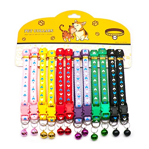 Haustierfliege, 12 Stück, Hundehalsband mit Glöckchen, zart, Sicherheit, lässig, Nylon, für Hunde und Katzen, Umhängeband, Camouflage, verstellbar, Haustier-Hundezubehör (Farbe: wie abgebildet 9) (wie Haustierfliege, 12 Stück, Hundehalsband mit Glöckchen, zart, Sicherheit, lässig, Nylon, für Hunde und Katzen, Umhängeband, Camouflage, verstellbar, Haustier-Hundezubehör (Farbe: wie abgebildet 9) (wie von P9IDEDFH