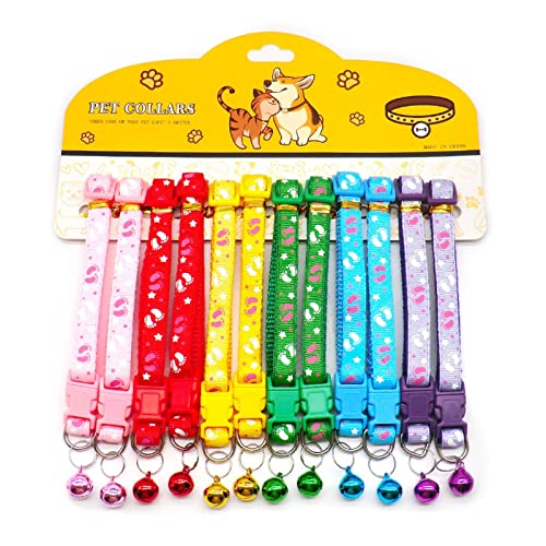 Haustierfliege, 12 Stück, Hundehalsband mit Glöckchen, zart, Sicherheit, lässig, Nylon, für Hunde und Katzen, Umhängeband, Camouflage, verstellbar, Haustier-Hundezubehör (Farbe: wie abgebildet 6) (wie Haustierfliege, 12 Stück, Hundehalsband mit Glöckchen, zart, Sicherheit, lässig, Nylon, für Hunde und Katzen, Umhängeband, Camouflage, verstellbar, Haustier-Hundezubehör (Farbe: wie abgebildet 6) (wie von P9IDEDFH