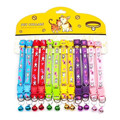 Haustierfliege, 12 Stück, Hundehalsband mit Glöckchen, zart, Sicherheit, lässig, Nylon, für Hunde und Katzen, Umhängeband, Camouflage, verstellbar, Haustier-Hundezubehör (Farbe: wie abgebildet 9) (wie Haustierfliege, 12 Stück, Hundehalsband mit Glöckchen, zart, Sicherheit, lässig, Nylon, für Hunde und Katzen, Umhängeband, Camouflage, verstellbar, Haustier-Hundezubehör (Farbe: wie abgebildet 9) (wie von P9IDEDFH