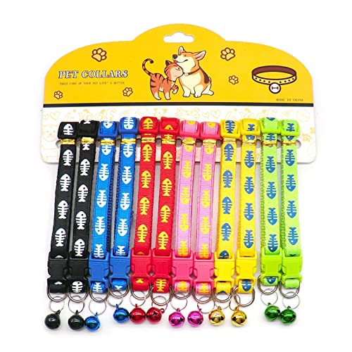 Haustierfliege, 12 Stück, Hundehalsband mit Glöckchen, zart, Sicherheit, lässig, Nylon, für Hunde und Katzen, Umhängeband, Camouflage, verstellbar, Haustier-Hundezubehör (Farbe: wie abgebildet 9) (wie Haustierfliege, 12 Stück, Hundehalsband mit Glöckchen, zart, Sicherheit, lässig, Nylon, für Hunde und Katzen, Umhängeband, Camouflage, verstellbar, Haustier-Hundezubehör (Farbe: wie abgebildet 9) (wie von P9IDEDFH