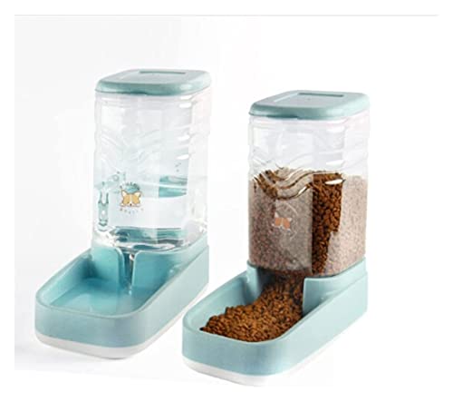 Wasserspender für Haustiere, ohne Stecker, automatisches Futterspender-Set, Katzenfutter, Wassernapf für Hunde und Katzen, Wasserspender für kleine, mittelgroße und große Katzen, Hunde, Katzen, von P9IDEDFH