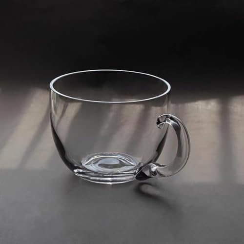 PA-DABAOO 0,58 Gallonen Schalenförmiges Aquarium, Transparente Hydrokultur-Pflanzvase Aus Glas, Kleines Aquarium Mit Dekorativem Zubehör, Vielseitig Verwendbare Runde Fischschale,Bare Tank von PA-DABAOO