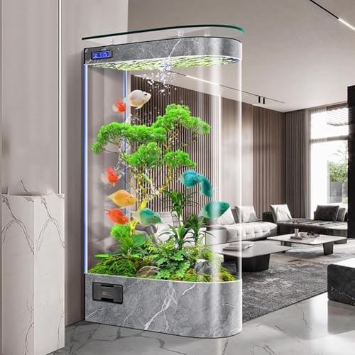 PA-DABAOO 85-Gallonen-Aquarium Mit 3-In-1-Wasserpumpe, Modernes Großes Aquarium Zur Ausstellung Im Wohnzimmer, Glasfischbecken, Intelligentes Aquarium-Set, Mehrschichtiges Filtersystem,F PA-DABAOO 85-Gallonen-Aquarium Mit 3-In-1-Wasserpumpe, Modernes Großes Aquarium Zur Ausstellung Im Wohnzimmer, Glasfischbecken, Intelligentes Aquarium-Set, Mehrschichtiges Filtersystem,F von PA-DABAOO