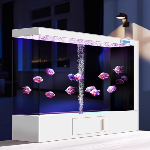 PA-DABAOO Aquarium-Set Mit 76 Gallonen-LED-Beleuchtung, Versteckte Sauerstoffzufuhr, Großes Luxus-Aquarium Aus Glas, Touchscreen, Großes Glas-Fischglas, One-Touch-Entwässerung Mit Stauraum,C PA-DABAOO Aquarium-Set Mit 76 Gallonen-LED-Beleuchtung, Versteckte Sauerstoffzufuhr, Großes Luxus-Aquarium Aus Glas, Touchscreen, Großes Glas-Fischglas, One-Touch-Entwässerung Mit Stauraum,C von PA-DABAOO
