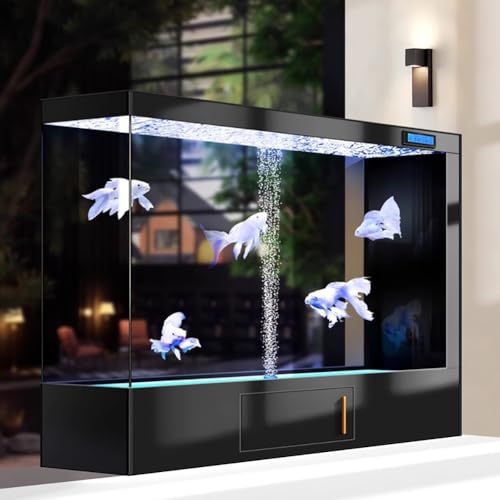 PA-DABAOO Aquarium-Set Mit 76 Gallonen-LED-Beleuchtung, Versteckte Sauerstoffzufuhr, Großes Luxus-Aquarium Aus Glas, Touchscreen, Großes Glas-Fischglas, One-Touch-Entwässerung Mit Stauraum,E PA-DABAOO Aquarium-Set Mit 76 Gallonen-LED-Beleuchtung, Versteckte Sauerstoffzufuhr, Großes Luxus-Aquarium Aus Glas, Touchscreen, Großes Glas-Fischglas, One-Touch-Entwässerung Mit Stauraum,E von PA-DABAOO