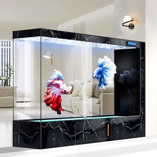 PA-DABAOO Aquarium-Set Mit 76 Gallonen-LED-Beleuchtung, Versteckte Sauerstoffzufuhr, Großes Luxus-Aquarium Aus Glas, Touchscreen, Großes Glas-Fischglas, One-Touch-Entwässerung Mit Stauraum,G PA-DABAOO Aquarium-Set Mit 76 Gallonen-LED-Beleuchtung, Versteckte Sauerstoffzufuhr, Großes Luxus-Aquarium Aus Glas, Touchscreen, Großes Glas-Fischglas, One-Touch-Entwässerung Mit Stauraum,G von PA-DABAOO