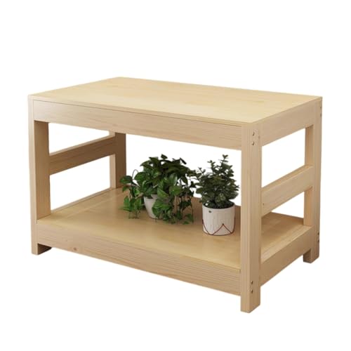 PA-DABAOO Aquariumständer Aus Massivholz, 2-Stufig, Robuster Aquariumständer Aus Holz, Terrarienständer Für Reptilien Und Schildkröten, Regale Zur Aufbewahrung,60 * 40 * 70cm von PA-DABAOO