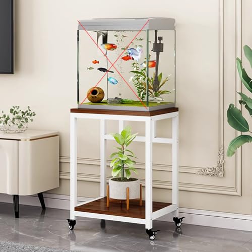 PA-DABAOO Aquariumständer Mit Metallrahmen, 2-Stufiger Kleiner Aquariumständer, Robuster Metallständer Für Schildkröten- Und Reptilienbecken, Mit Universalrädern,C von PA-DABAOO