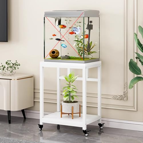 PA-DABAOO Aquariumständer Mit Metallrahmen, 2-Stufiger Kleiner Aquariumständer, Robuster Metallständer Für Schildkröten- Und Reptilienbecken, Mit Universalrädern,D von PA-DABAOO