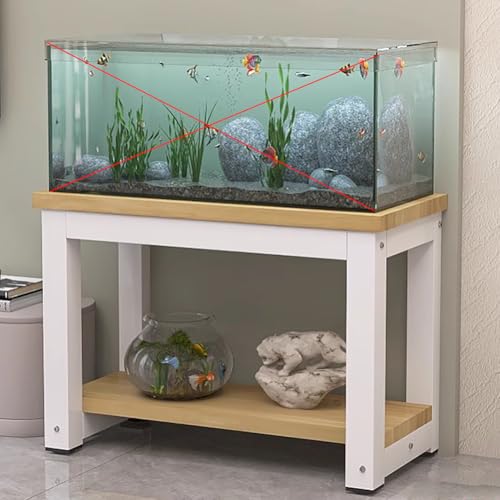 PA-DABAOO Robuster Aquariumständer, Metall-Aquariumständer, Doppellagige Aufbewahrung, Reptilienbeckenständer Mit Stabilem Rahmen, Aufbewahrung Von Aquariumzubehör, Tragkraft 290 Kg,B von PA-DABAOO