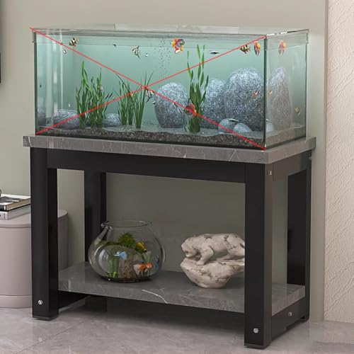 PA-DABAOO Robuster Aquariumständer, Metall-Aquariumständer, Doppellagige Aufbewahrung, Reptilienbeckenständer Mit Stabilem Rahmen, Aufbewahrung Von Aquariumzubehör, Tragkraft 290 Kg,H von PA-DABAOO