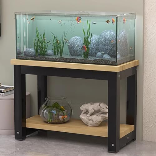 PA-DABAOO Robuster Aquariumständer, Metall-Aquariumständer, Doppellagige Aufbewahrung, Reptilienbeckenständer Mit Stabilem Rahmen, Aufbewahrung Von Aquariumzubehör, Tragkraft 290 Kg,I von PA-DABAOO
