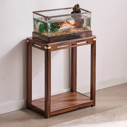PA-DABAOO Walnuss-Aquariumständer, Retro-Aquariumständer, Ausstellungsständer Für Schildkrötenbecken, 2-Stöckiger Terrariumständer Für Das Home Office,50 * 30 * 60cm PA-DABAOO Walnuss-Aquariumständer, Retro-Aquariumständer, Ausstellungsständer Für Schildkrötenbecken, 2-Stöckiger Terrariumständer Für Das Home Office,50 * 30 * 60cm von PA-DABAOO
