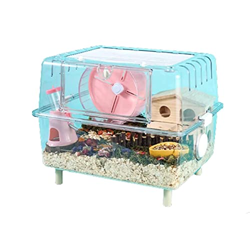 Hamsterkäfig Vollständig klarer Panorama-Oberlicht-Luxus-Villa-Käfig kann DIY Pet Cage Double Lock Design Hamster Nest von PAASHE