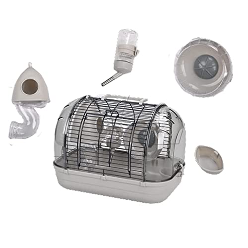Moderner Hamsterkäfig Klares Hamsterkäfighaus mit Krug Laufrad Hängekäfig Futterbox Zubehör Tierlebensraum von PAASHE