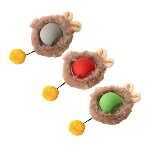 PACHHK 3-Teiliges Interaktives Katzenspielzeug, Ball, Schnell Rollendes Katzenjagdspielzeug für Katzen, Kaufest, Selbstbeweglich, Aktivierbar PACHHK 3-Teiliges Interaktives Katzenspielzeug, Ball, Schnell Rollendes Katzenjagdspielzeug für Katzen, Kaufest, Selbstbeweglich, Aktivierbar von PACHHK