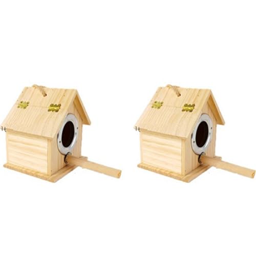 PACHHK Papagei Vogelhaus Umweltschutz Vogelnest Schlüpfen Wohnen Warmnest Schöne Handgemachte Hängende Vogelhaus M von PACHHK