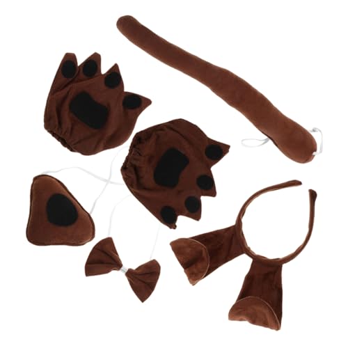PACKOVE Puppy Kostüm für Weiche Stoffe Hund Ohren Stirnband Schleife Nase Pfoten Handschuhe Atmungsaktive Tier Verkleidung für Karneval Halloween Rollenspiele PACKOVE Puppy Kostüm für Weiche Stoffe Hund Ohren Stirnband Schleife Nase Pfoten Handschuhe Atmungsaktive Tier Verkleidung für Karneval Halloween Rollenspiele von PACKOVE
