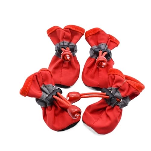 Dog Shoes,Hundeschuhe Haustierbedarf Haustierschuhe rutschfeste Schuhe Hundeschuhe Hundekleinkindschuhe Bequeme, lässige, universelle, verschleißfeste, rutschfeste Haustierschuhe (Color : Red, Size von PACUM