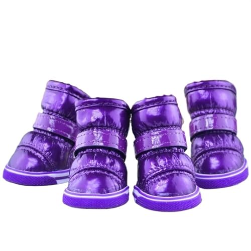 Dog Shoes,Hundeschuhe rutschfeste Ledersohlen, Warmer Schnürsenkel-Reflektor mit Hunde-Sommersportstiefeln, verstellbare, verschleißfeste Hundestiefel (Color : Z, Size : 1) von PACUM