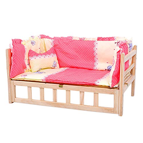 Erhöhte Haustierbetten aus Holz für große Hunde, widerstandsfähige und waschbare Stoffmatratze, für Wohnzimmer/Balkon/Terrasse, mittelgroße kleine Haustiere (Farbe: Stil 1, Größe: XL (114 x 60 x 39 Erhöhte Haustierbetten aus Holz für große Hunde, widerstandsfähige und waschbare Stoffmatratze, für Wohnzimmer/Balkon/Terrasse, mittelgroße kleine Haustiere (Farbe: Stil 1, Größe: XL (114 x 60 x 39 von PACUM