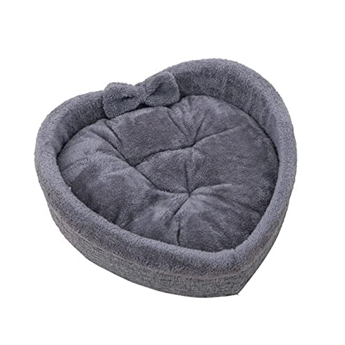 Hundebett, Katzenbett, Haustierbett in Form für Katzen, Hunde, Baumwollsamt, weich, für Kätzchen, Welpen, Schlafbetten, Zwinger, warmes Haustiernest, Hundesofa (Farbe: Grau, Größe: 55 x 19 cm) vision von PACUM