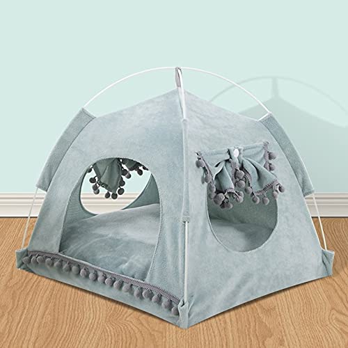 Hundebett Haustierbett Sommerhundekatzenzelt Nest Hundehauskäfig für kleine mittelgroße Hundekatzenzelt Atmungsaktive Welpenhütte Haustierzubehör Hundesofa (Farbe, Größe: M) Vision von PACUM