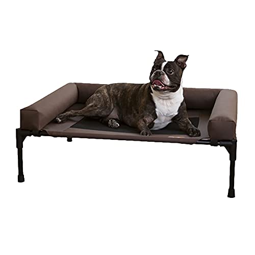 Hundebett für drinnen und draußen, erhöhtes Lounge-Sofa aus Stahl für große, mittelgroße und kleine Haustiere – leicht und tragbar, schnelle und einfache Montage (Farbe: Braun, Größe: L (107 x 76 x 18 Hundebett für drinnen und draußen, erhöhtes Lounge-Sofa aus Stahl für große, mittelgroße und kleine Haustiere – leicht und tragbar, schnelle und einfache Montage (Farbe: Braun, Größe: L (107 x 76 x 18 von PACUM