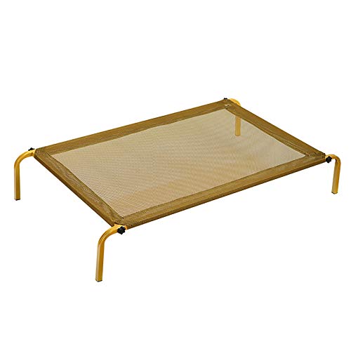 Hundebetten, wasserdicht, für den Außenbereich, tragbares, erhöhtes, kühlendes Haustierbett mit atmungsaktivem Netz, 68 cm/90 cm/102 cm/122 cm Länge, verbesserter Schlaf (Farbe: Gold, Größe: XL (122 x Hundebetten, wasserdicht, für den Außenbereich, tragbares, erhöhtes, kühlendes Haustierbett mit atmungsaktivem Netz, 68 cm/90 cm/102 cm/122 cm Länge, verbesserter Schlaf (Farbe: Gold, Größe: XL (122 x von PACUM