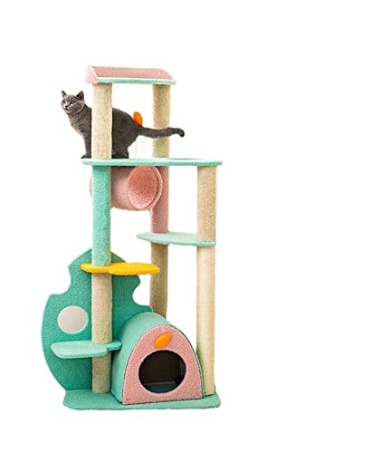 Katzenbaumturm, Katzenklettergerüst, Katzentoilette, Katzengestell, Katzenbaum, großer Katzenkratzbaum, Katzenspielzeug für den täglichen Bedarf, Katzenturm für Zimmerkatzen Vision von PACUM