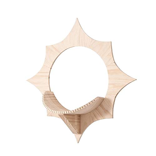Katzenkletterbaum, Haustiermöbel, Wandmontage, Katzenklettergerüst, Katzenbaum, Katzensprungplattform, Wandmontiertes Katzenbett aus Holz, B 35,4" × H 35,4" × T 9,8", Naturfarbener Katzenkletterbaum, Haustiermöbel, Wandmontage, Katzenklettergerüst, Katzenbaum, Katzensprungplattform, Wandmontiertes Katzenbett aus Holz, B 35,4" × H 35,4" × T 9,8", Naturfarbener von PACUM