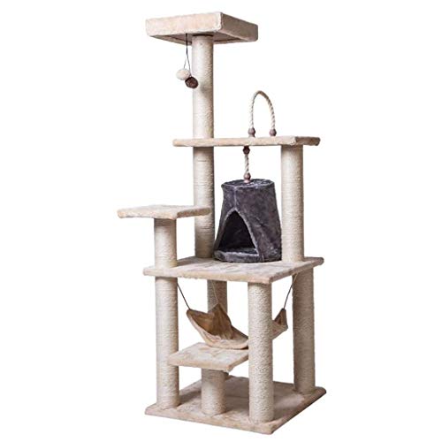 Katzenkletterbaum, Katzenbaum, Katzenturm, Kratzbäume für Katzen, Kätzchen, graue Möbel, Kratzbaum, Kratzbaum, Aktivitätszentrum mit Sisal-Kratzbäumen, Hängemattensitzstangen, Plattform und baumelndem Katzenkletterbaum, Katzenbaum, Katzenturm, Kratzbäume für Katzen, Kätzchen, graue Möbel, Kratzbaum, Kratzbaum, Aktivitätszentrum mit Sisal-Kratzbäumen, Hängemattensitzstangen, Plattform und baumelndem von PACUM