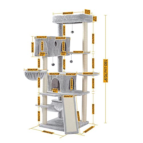 Katzenkletterbaum Haustier-Katzenbaum, mehrstöckiges Katzenhaus, großer Bass, Haltegriff und Hängematte, Katzen-Klettergerüst, Katzenhaus-Möbel zum Spielen und Ausruhen für Kätzchen und große Katzen. Katzenkletterbaum Haustier-Katzenbaum, mehrstöckiges Katzenhaus, großer Bass, Haltegriff und Hängematte, Katzen-Klettergerüst, Katzenhaus-Möbel zum Spielen und Ausruhen für Kätzchen und große Katzen. von PACUM