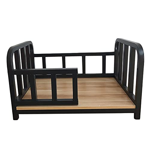 Robuste Haustierbetten für draußen oder drinnen, feuchtigkeitsbeständiges orthopädisches Lounge-Sofa mit Zaun, Stahlrahmen, für ältere oder behinderte Hunde (Farbe: Schwarz 1, Größe: L (80 x 60 x 40 Robuste Haustierbetten für draußen oder drinnen, feuchtigkeitsbeständiges orthopädisches Lounge-Sofa mit Zaun, Stahlrahmen, für ältere oder behinderte Hunde (Farbe: Schwarz 1, Größe: L (80 x 60 x 40 von PACUM