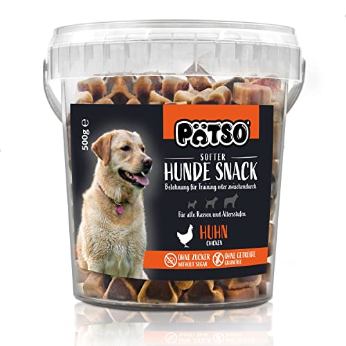 Pätso Hundeleckerli & Trainings- Hunde Snack Getreidefrei/Hunde Leckerlis (Huhn (Duo Heart Mix), 500 g) von PÄTSO