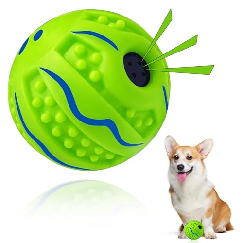 PAEYOOR Wackelkicherball für Hunde, 7 cm, kleines interaktives Hundespielzeug mit lustigen Geräuschen, Wackel-Hundeball zur Linderung von Angst, Zähneknirschen, Wackelball, interaktives Hundespielzeug von PAEYOOR