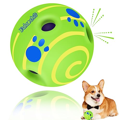 Wobble Kichern-Hundespielzeug, interaktives Hundespielzeug, Ball, quietschender Hundespielzeug, Ball, langlebig, Kauball für Training, Herding Bälle für drinnen und draußen, sicheres Hundegeschenk für von PAEYOOR