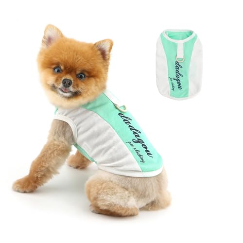 PAIDEFUL Atmungsaktives Hunde-Shirt für kleine Hunde, Sommer, weich, leicht, Welpen-Tanktop, Sweatshirts, modische Haustier-T-Shirts, Chihuahua-Kleidung, ärmelloser Pullover, Katzenbekleidung, D-Ring PAIDEFUL Atmungsaktives Hunde-Shirt für kleine Hunde, Sommer, weich, leicht, Welpen-Tanktop, Sweatshirts, modische Haustier-T-Shirts, Chihuahua-Kleidung, ärmelloser Pullover, Katzenbekleidung, D-Ring von PAIDEFUL