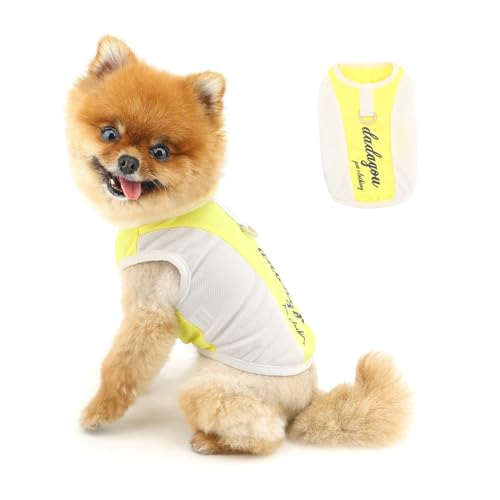 PAIDEFUL Atmungsaktives Hundeshirt für kleine Hunde, Sommer-Hundeweste, weich, leicht, Welpen-Tanktop, Sweatshirts, modische Haustier-T-Shirts, Chihuahua-Kleidung, ärmelloser Pullover PAIDEFUL Atmungsaktives Hundeshirt für kleine Hunde, Sommer-Hundeweste, weich, leicht, Welpen-Tanktop, Sweatshirts, modische Haustier-T-Shirts, Chihuahua-Kleidung, ärmelloser Pullover von PAIDEFUL
