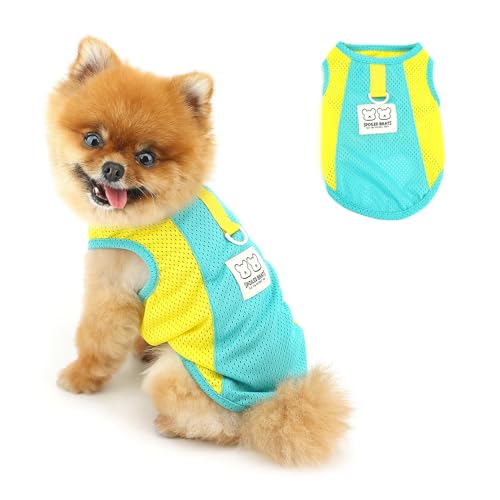 PAIDEFUL Atmungsaktives Netz-T-Shirt für kleine Hunde, Sommer, coole Weste, weich, leicht, Welpen-T-Shirt, ärmelloses Haustier-Tanktop, Sweatshirts, gemütliche Chihuahua-Kleidung, Katzenbekleidung von PAIDEFUL