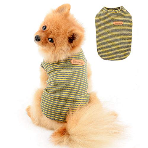PAIDEFUL British Small Dog Shirt Striped Cat Vest Top Soft Cotton T-Shirt for Boy Pet Tee Summer Puppy Chihuahua Yorkie Clothes Tank Tops PAIDEFUL British Small Dog Shirt Striped Cat Vest Top Soft Cotton T-Shirt for Boy Pet Tee Summer Puppy Chihuahua Yorkie Clothes Tank Tops von PAIDEFUL