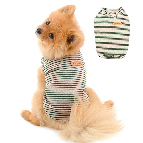 PAIDEFUL British Small Dog Shirt Striped Cat Vest Top Soft Cotton T-Shirt for Boy Pet Tee Summer Puppy Chihuahua Yorkie Clothes Tank Tops PAIDEFUL British Small Dog Shirt Striped Cat Vest Top Soft Cotton T-Shirt for Boy Pet Tee Summer Puppy Chihuahua Yorkie Clothes Tank Tops von PAIDEFUL