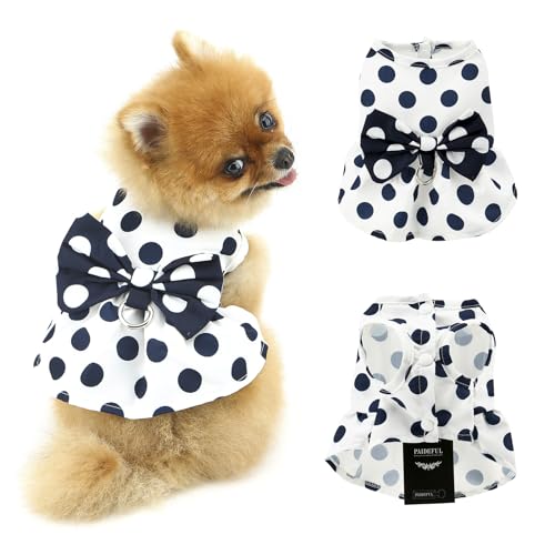PAIDEFUL Einteiliges Hundekleid, Retro-Schleife, Prinzessinnenkleider für kleine Hunde, Katzen, modisch, gepunktet, Welpenfaltenrock, weich, leicht, Hundesommerkleid, Knopfleiste, Chihuahua-Kleidung, PAIDEFUL Einteiliges Hundekleid, Retro-Schleife, Prinzessinnenkleider für kleine Hunde, Katzen, modisch, gepunktet, Welpenfaltenrock, weich, leicht, Hundesommerkleid, Knopfleiste, Chihuahua-Kleidung, von PAIDEFUL