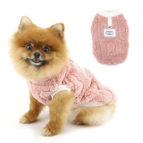 PAIDEFUL Flauschiger Hundepullover für kleine Hunde, weich, winddicht, Hunde-Fleece-Mantel, verdickt, warm, Welpenpullover, modisch, solide, Haustierbekleidung, Winter, Chihuahua, Sweatshirts, von PAIDEFUL