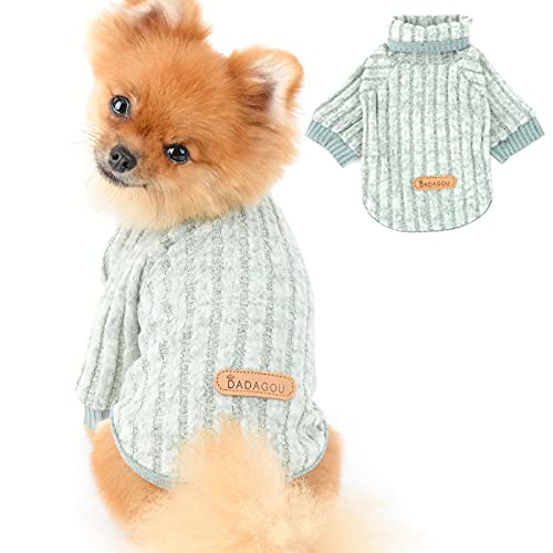 PAIDEFUL Hund Warmer Pullover Chihuahua Pullover Gestrickter Mode Einfarbig Pullover Strickwaren Winterkleidung für Welpen Kleine Haustiere Katze Herbst Kaltes Wetter Tragen Grün S PAIDEFUL Hund Warmer Pullover Chihuahua Pullover Gestrickter Mode Einfarbig Pullover Strickwaren Winterkleidung für Welpen Kleine Haustiere Katze Herbst Kaltes Wetter Tragen Grün S von PAIDEFUL
