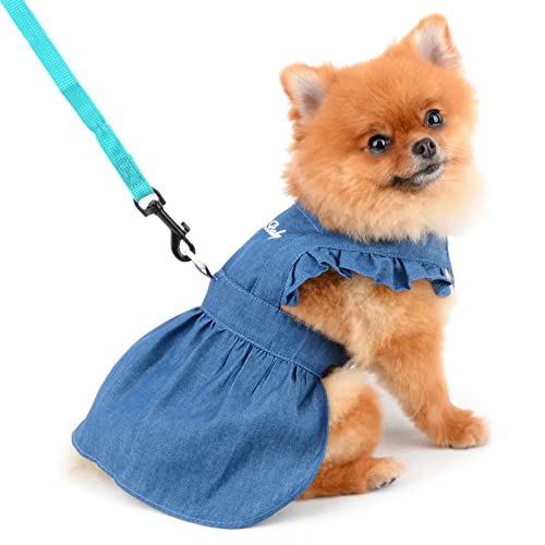 PAIDEFUL Hunde Kleid für Kleine Hunde Katzen Mädchen Lätzchen Denim Trägerkleid plissiert Tutu Rock Geschirr Haustierkleidung Mini Welpen Chihuahua Yorkie Kleidung Frühling Sommer Dunkelblau M PAIDEFUL Hunde Kleid für Kleine Hunde Katzen Mädchen Lätzchen Denim Trägerkleid plissiert Tutu Rock Geschirr Haustierkleidung Mini Welpen Chihuahua Yorkie Kleidung Frühling Sommer Dunkelblau M von PAIDEFUL