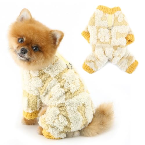PAIDEFUL Hunde-Pyjama mit 4 Beinen, flauschiger Thermo-Pyjama, warm, weich, Hundepullover, Winteroverall für Haustiere, Wintermantel, winddicht, Chihuahua-Pullover, Katzenkleidung, Pfotenknochen, PAIDEFUL Hunde-Pyjama mit 4 Beinen, flauschiger Thermo-Pyjama, warm, weich, Hundepullover, Winteroverall für Haustiere, Wintermantel, winddicht, Chihuahua-Pullover, Katzenkleidung, Pfotenknochen, von PAIDEFUL