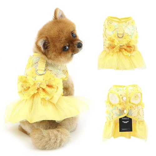 PAIDEFUL Hundekleid, luxuriöses Prinzessinnen-Tutu-Kleid mit Schleife, niedlich, modisch, Netzstoff mit Pailletten, Blume, Katze, Welpen, Kleidung, Hochzeit, Party, Outfits, Chihuahua, Bekleidung, PAIDEFUL Hundekleid, luxuriöses Prinzessinnen-Tutu-Kleid mit Schleife, niedlich, modisch, Netzstoff mit Pailletten, Blume, Katze, Welpen, Kleidung, Hochzeit, Party, Outfits, Chihuahua, Bekleidung, von PAIDEFUL
